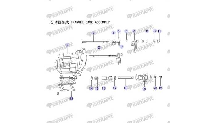 Картер и вилки раздаточной коробки Great Wall Hover