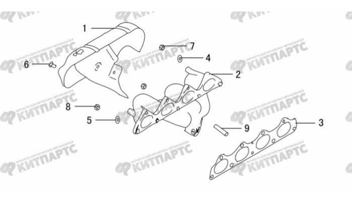 Коллектор выпускной Great Wall Hover H3 New