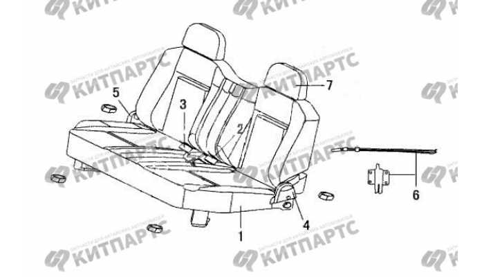 Сидение заднее Great Wall Wingle
