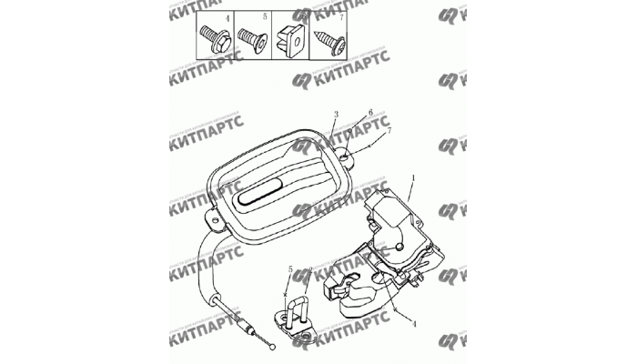 Замок крышки багажника (седан) Geely Emgrand (EC7)